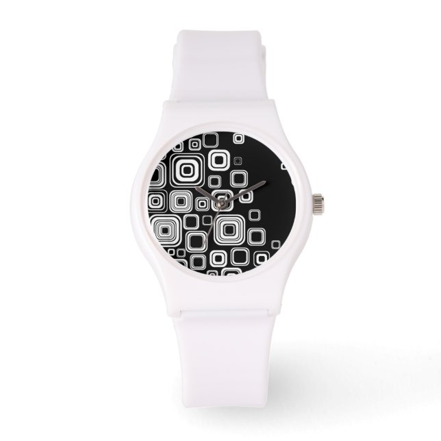 Montre Rétro black and white squares (Recto)