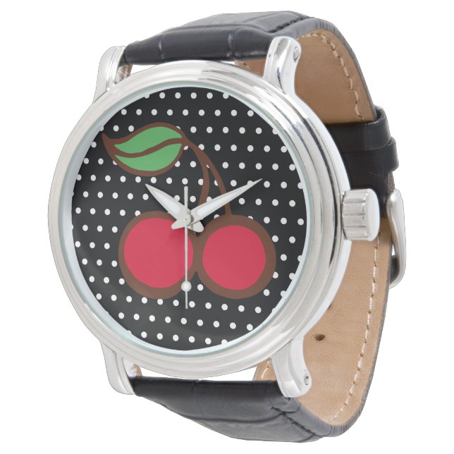 Montre Retro Cerise  (Incliné)