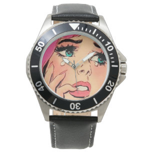 Montre Retro Comic Girl Mens Watch