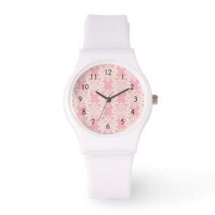 Montre Rétro damassé florale