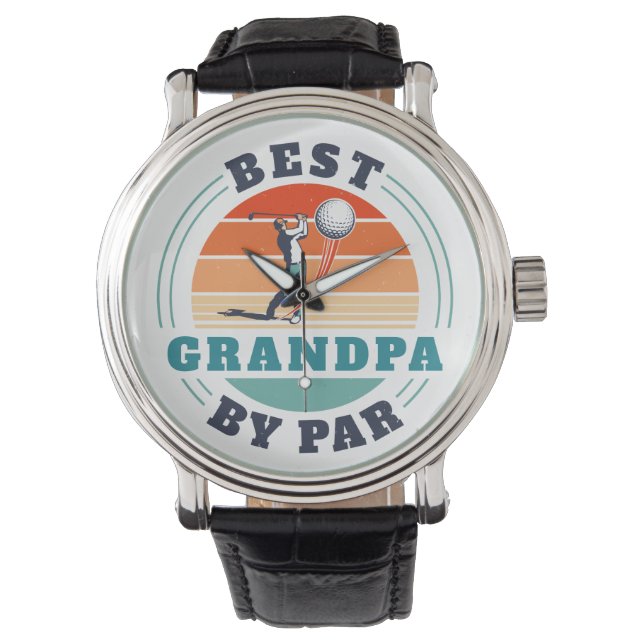 Montre Retro Golfing Best Grand-pa Par Par Par Custom (devant)