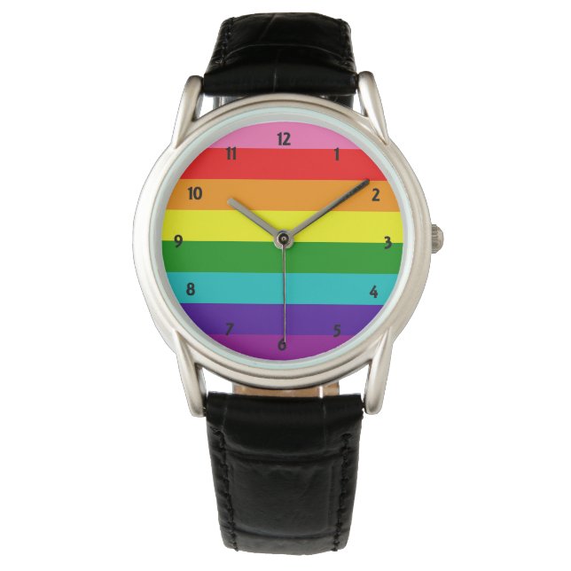 Montre Retro Rainbow 8 Pride (devant)