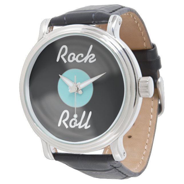 Montre Retro Rock N Roll Record Regarder Cadeau (Incliné)