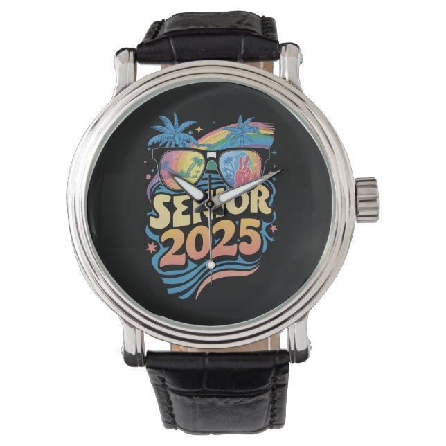 Montre Retro Senior 2025 Classe De Diplôme De 2025 (devant)