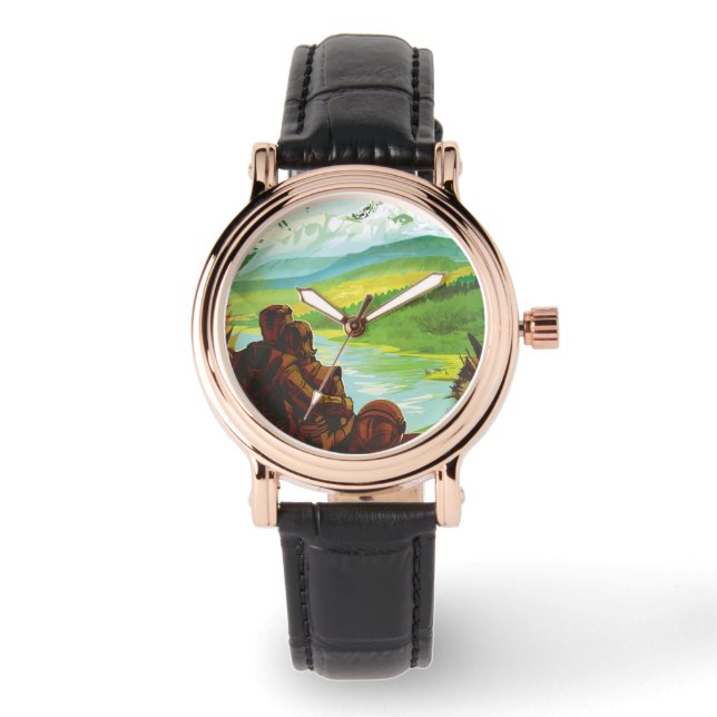 Montre Retro Space Travel Poster-Une mission de science d (Recto)