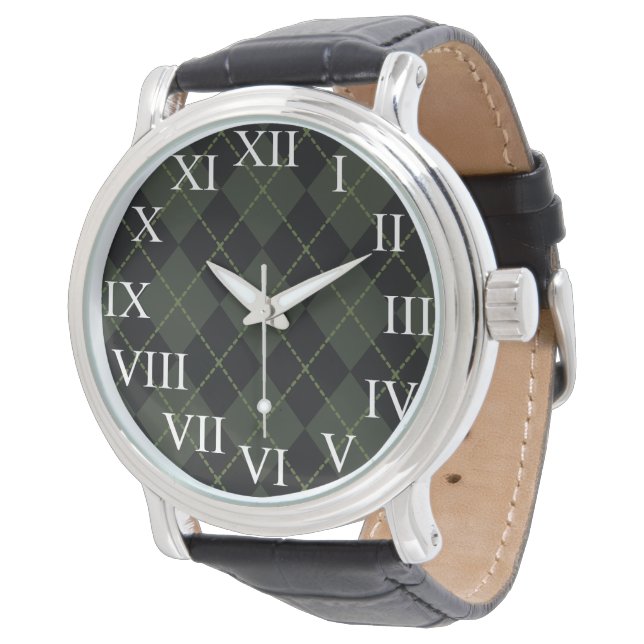 Montre Rétro Style Argyle  (Incliné)