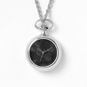 Montre Rétro texture noire d'aquarelle
