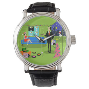 Montre Retro Urban Christmas Couple Watch