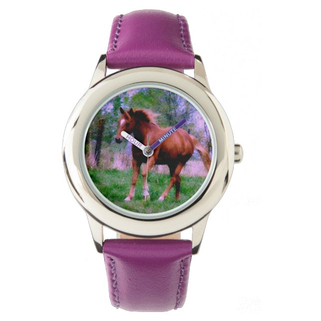 Montre Rêves de printemps, Trot de Sorrel Horse (devant)