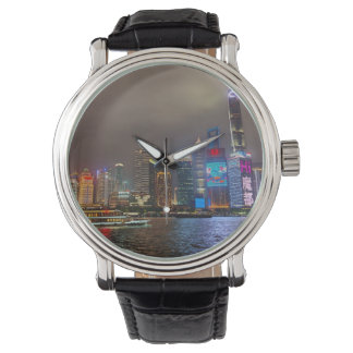 Montre Rêves électriques - Futuriste Shanghai Skyline, A