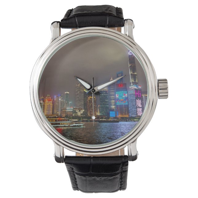 Montre Rêves électriques - Futuriste Shanghai Skyline, A  (devant)