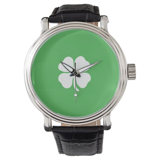 Montre Revêtement blanc Leaf Leather Strance Watch (devant)