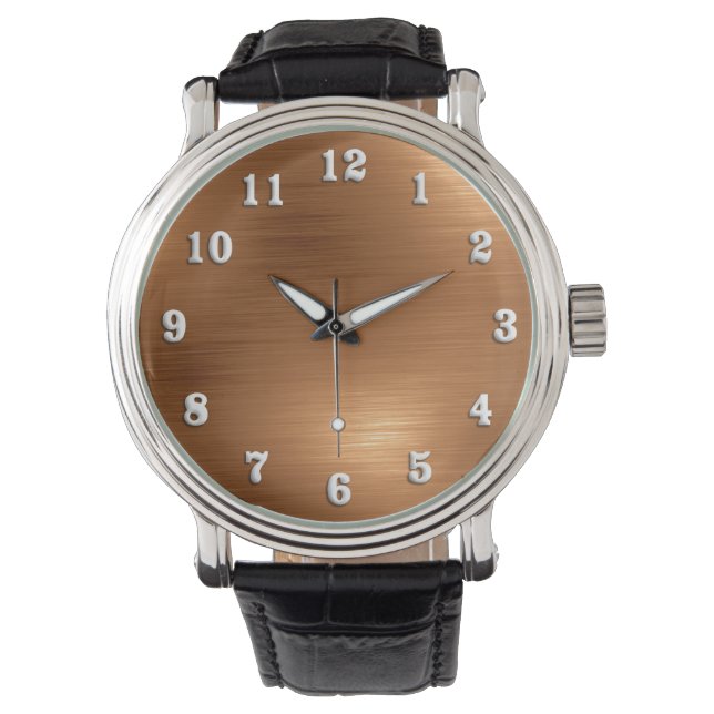 Montre Revêtement de cuivre brossé (devant)