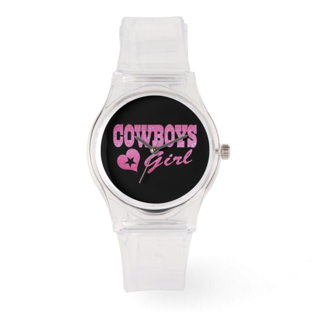 Montre Rhinestone Black Enamel Watch Cowgirls watch (Recto)