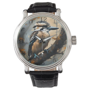 Montre Rires de charme : Kookaburra dans peinture à huile