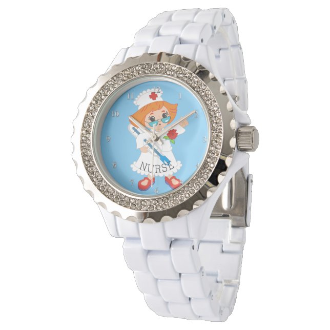 Montre RN Nurse Cadeau Cute Nurse Nurse (Incliné)