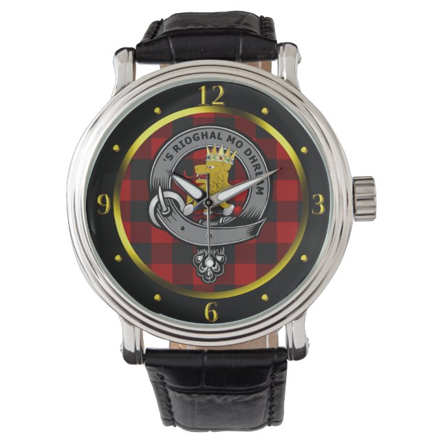 Montre Rob Roy MacGregor Clan Badge & Tartan (devant)
