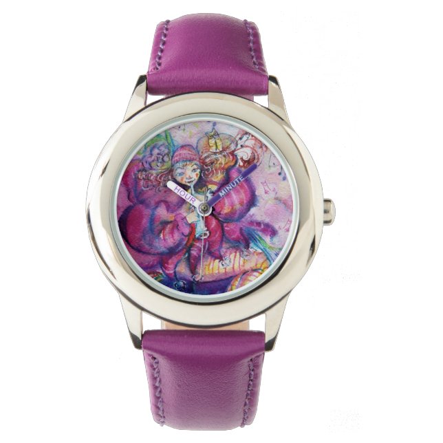 MONTRE ROBE ROSE MUSICALE (devant)