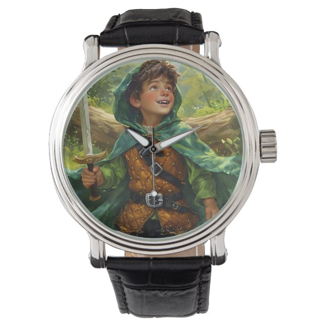 Montre Robin des Bois représenté comme un enfant (devant)
