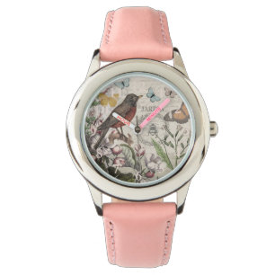 Montre Robin Elegant Bird Butterfly French Art