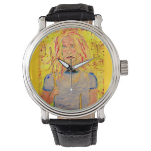 Montre roche de filles de batteur