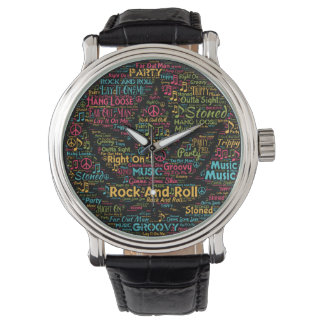 Montre Rock n rouleau Pot Leaf Word Art