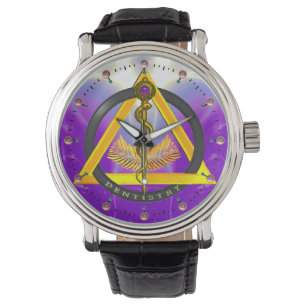Montre RODE DU SYMBOLE DENTISTE ASCLEPIUS, Violet
