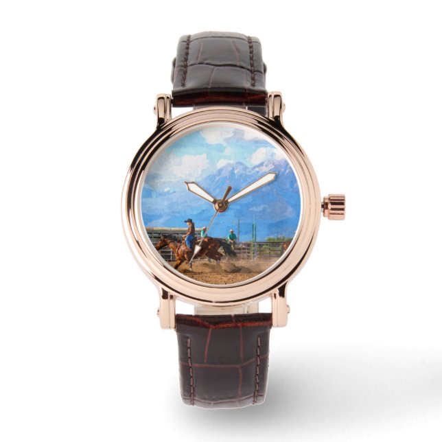 Montre Rodéo femmes's Barrel Racing Rustic Western femmes (Recto)