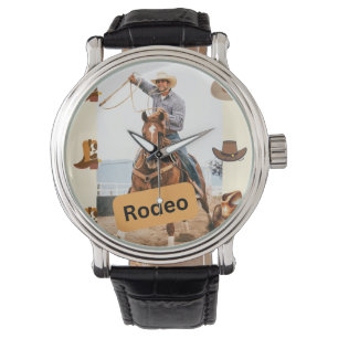 Montre Rodéo temps buccal cheval avec cowboy