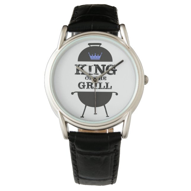 Montre Roi Du Grill, Couronne Bleue Noire (devant)