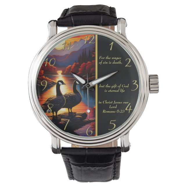 Montre Romans 6:23  Église Blanche  or (devant)