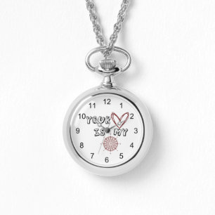 Montre Romantique Compass Love Citation Cadeau