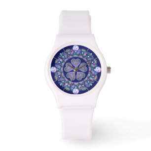 Montre Rosace bleue