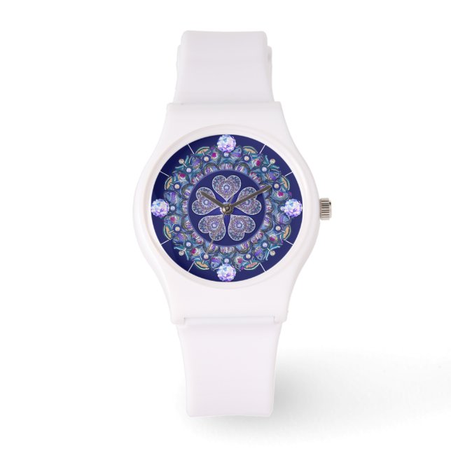 Montre Rosace bleue (Recto)