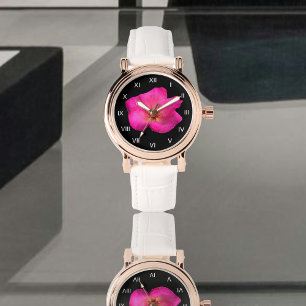 Montre Rose au stylo-feutre - Nombres romains
