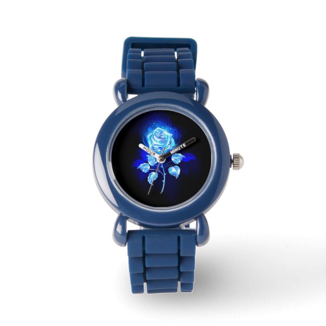 Montre Rose bleu brûlant (Recto)
