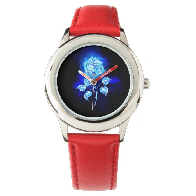 Montre Rose bleu brûlant (devant)