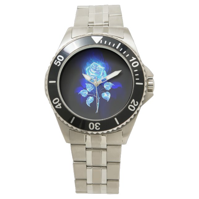 Montre Rose bleu brûlant (devant)