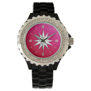 Montre Rose de boussole en ivoire - arrière - plan en