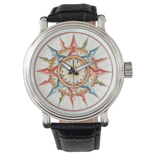 Montre rose de boussole nautique
