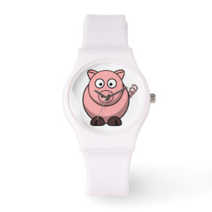Montre rose de porc