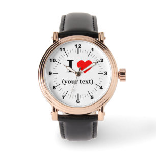 Montre Rose d'or pour hommes Vintage - Custom I Heart