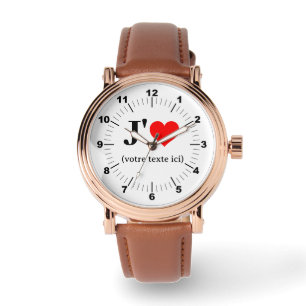 Montre Rose d'or pour hommes Vintage - Custom I Heart