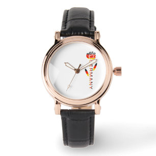 Montre Rose du drapeau allemand