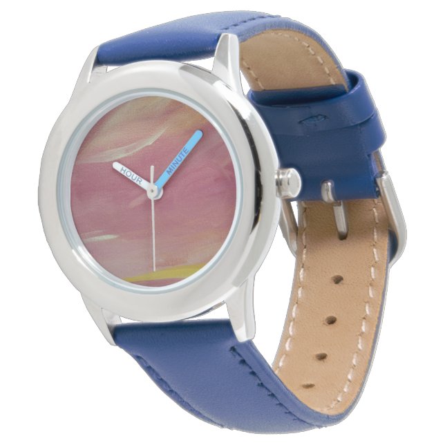 Montre rose et bleu (Incliné)
