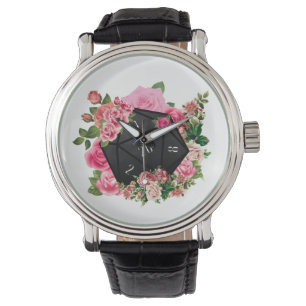 Montre Rose floral D20 Tabletop RPG Jeu Dice