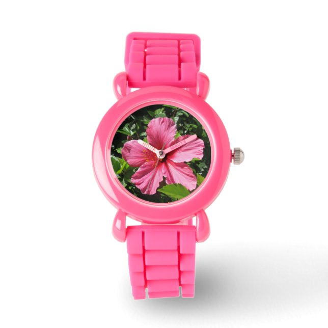 Montre rose foncée d'enfants de ketmie (Recto)
