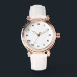 Montre Rose Gold Matellic Moderne Stylish Numéros Romains<br><div class="desc">Rose Gold Matellic Moderne stylish chiffres romains Rechercher femme meilleur Mariage Anniversaire Cadeaux</div>