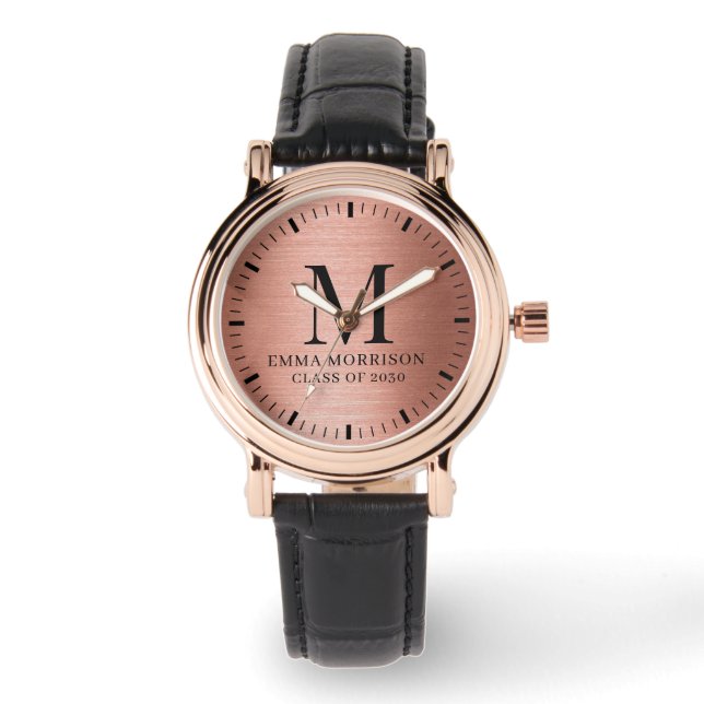 Montre Rose Gold Monogrammé Femme (Recto)