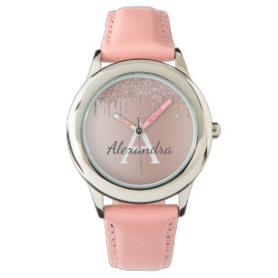 Montre Rose Gold - Parties scintillant rose pâle Nom du m